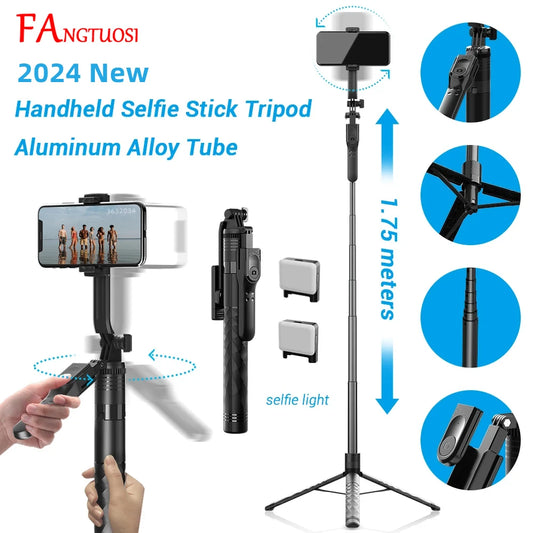 Bastão de Selfie Profissional com Tripé e Disparador Bluetooth – Até 1,8 metros!